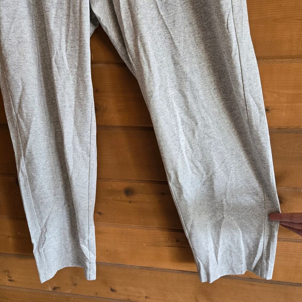 Eileen Fisher Pant Organic Cotton Heather Gray Pull On Med Straight Leg Bottom - Picture 3 of 6